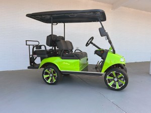Lime Green Evolution Golf Cart Classic 4 Pro 02